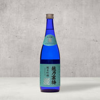 Koshi no Kanbai Sai Sake. The first new product introduced by Koshi no Kanbai since 1971, Sai takes a different approach from their usual line up. Using Gohyakumangoku and Yamada-Nishiki polished to 55%, and a low-temperature again technique, Koshi no Kanabi succeeds in creating a light understated sake that a newbie can easily enjoy without sacrificing the distinct rice flavor. Sai means smooth and clean, and that is exactly what this is. Best Ginjo Sake!