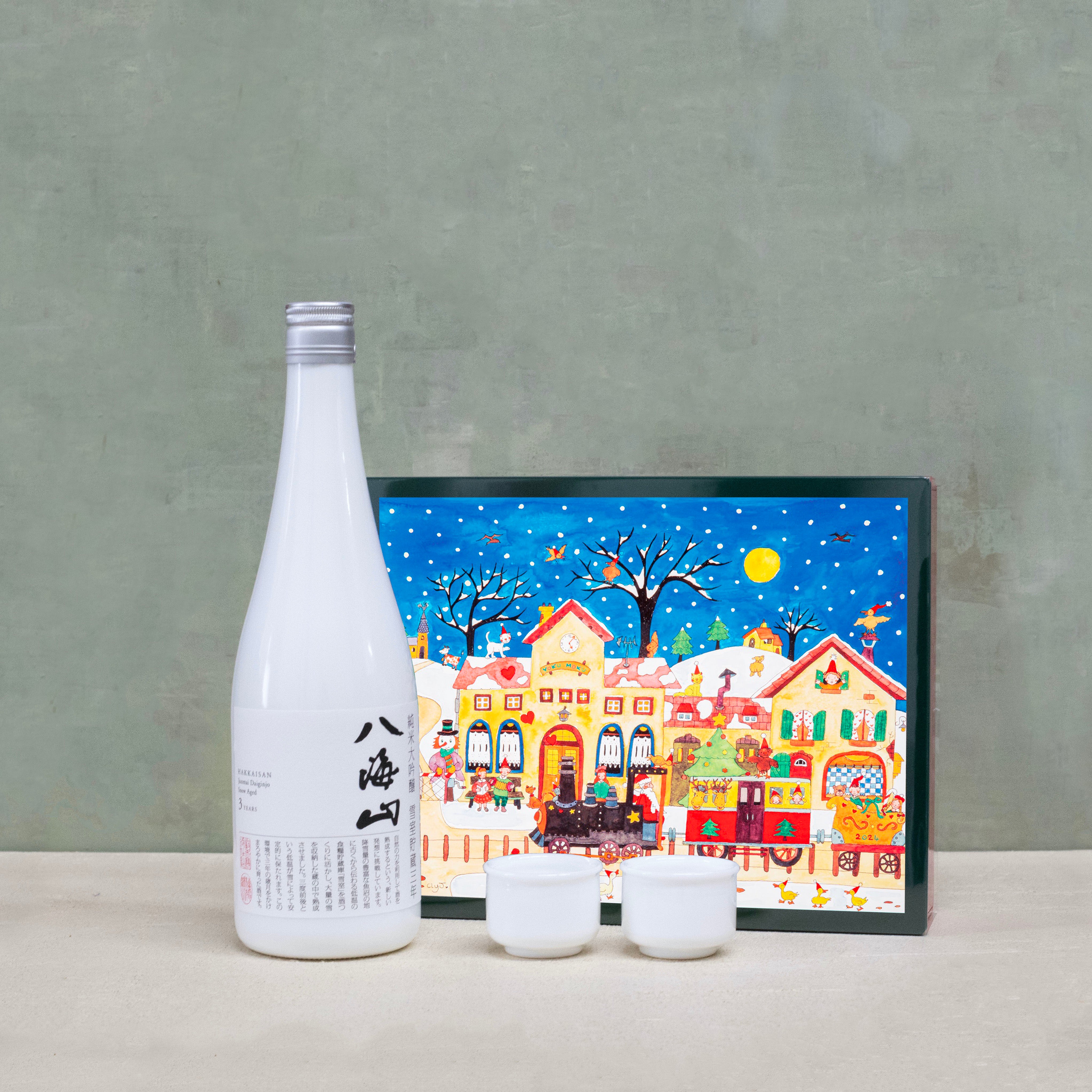 Holiday Gift: Yoku Moku Christmas Cookies + Yukimuro Sake + 2 Ochoko Cups