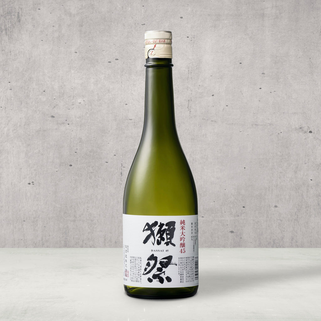 Dassai 45 Sake. Dassai 45 Junmai Daiginjo. There is no point to sake unless it's delicious—this is Dassai's philosophy. Using Yamada-Nishiki rice that's been polished down to 45%, Dassai 45 bring out the delicate sweetness of rice with fruity aromatics. Shop Japanese sake online delivered to your home.