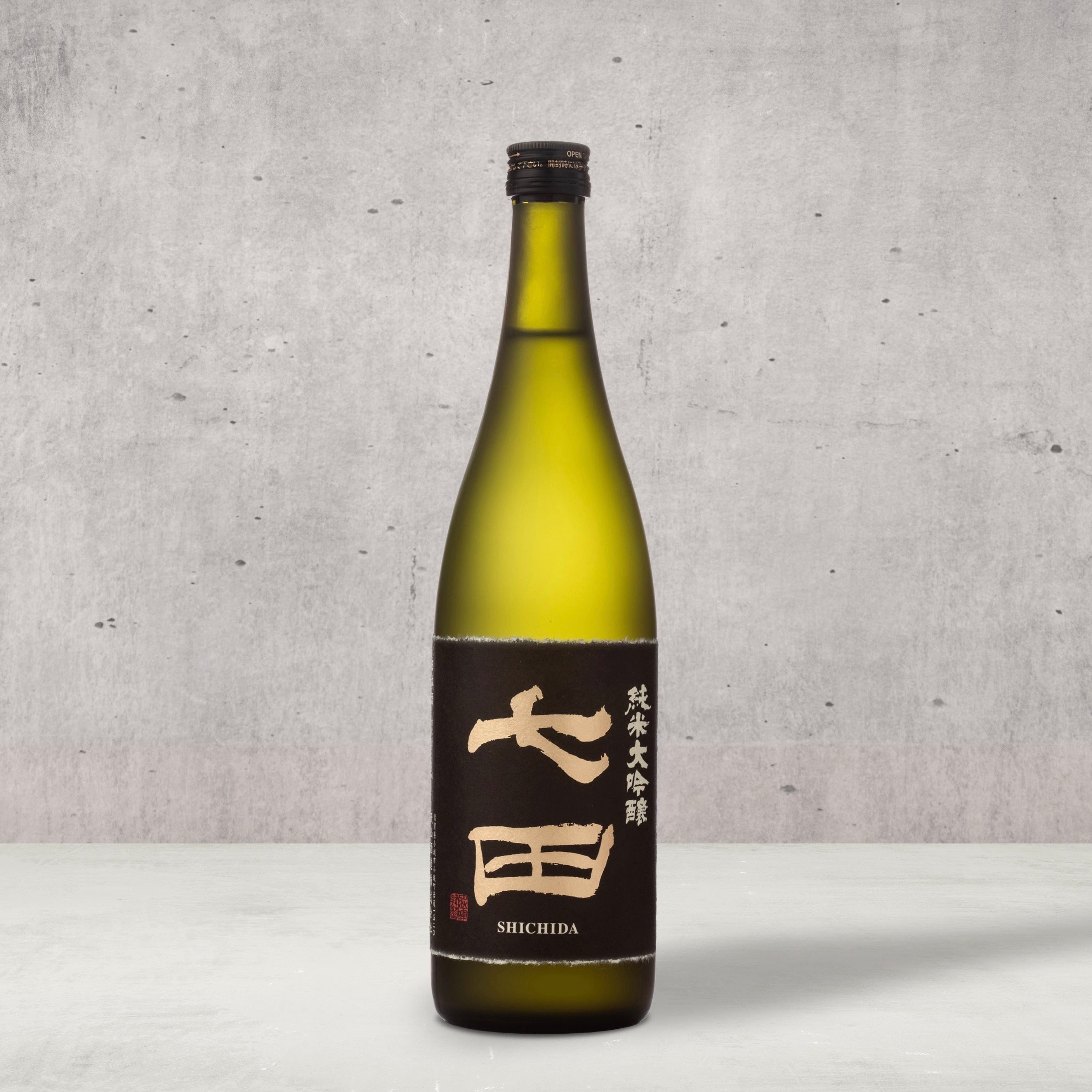 Shichida Junmai Daiginjo Sake. The most luxurious of the Shichida series, a Junmai Daiginjo packed with Shichida’s classic umami flavor. Initially fruity and complex, but turns dryer and straight forward as you taste—it's like two sakes in one! Go ahead, here's your chance to have and eat your cake. Gold Award in the 2018 Kura Master Competition in the Junmai Daiginjo and Junmai Ginjo Division. 